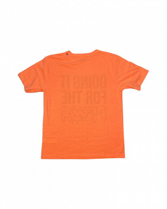 Tricou fete, The Children's PLACE, Doing it for the pizza, Bumbac si poliester, portocaliu,152 cm,12 ani [2]