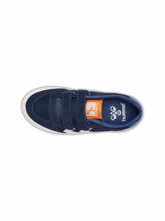 Adidasi piele pentru copii, Hummel, Stadil 3.0 JR Black Iris, inchidere velcro, [5]