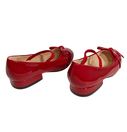 Balerini fete, Poti Pati, String Ribbon bordeaux, piele ecologica, [20]