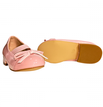 Balerini fete, Poti Pati, String Ribbon pink, piele ecologica, [10]
