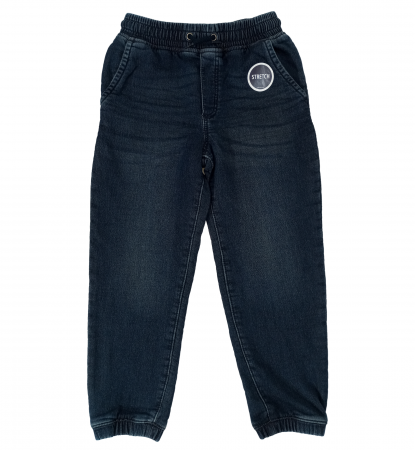 Pantaloni copii - Blugi copii, Oshkosh, regular fit, bumbac, Albastru inchis, 6-7 ani