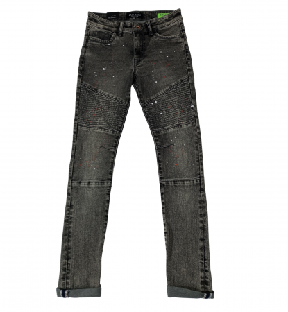 Blugi copii slim fit, Cars Jeans, model vopsit, Gri inchis, 10 ani [2]