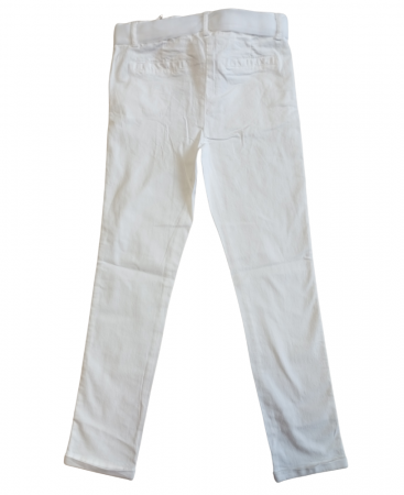 Blugi pentru fete, OVS, curea din tul, Bumbac/elastan, Alb, 128 CM, 7-8 ani [1]