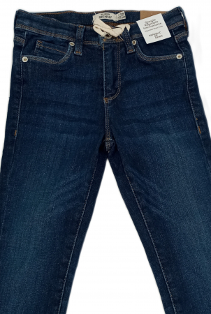 Blugi pentru fete super skinny, OVS, Denim, talie ajustabila, Albastru, 128 CM, 7-8 ani [2]
