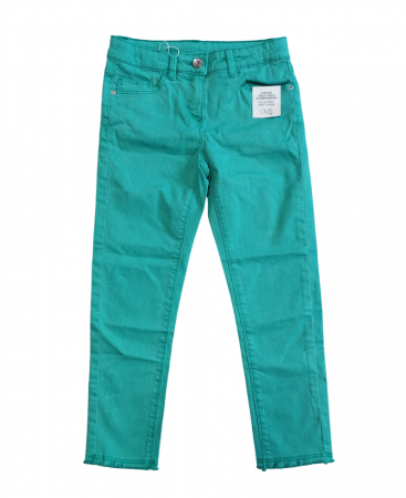 Imbracaminte copii - Blugi skinny, OVS, Bumbac/elastan, Turcoaz, 116 cm, 5-6 ani