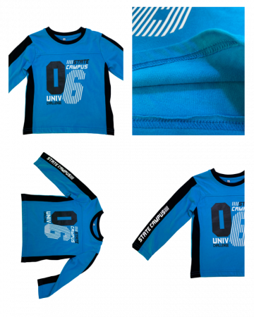 Bluza baieti, maneca lunga si imprimeu grafic [1]