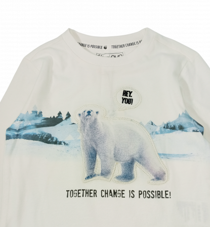 Bluza baieti cu imprimeu urs polar, OVS, bumbac, 3-4 ani [1]