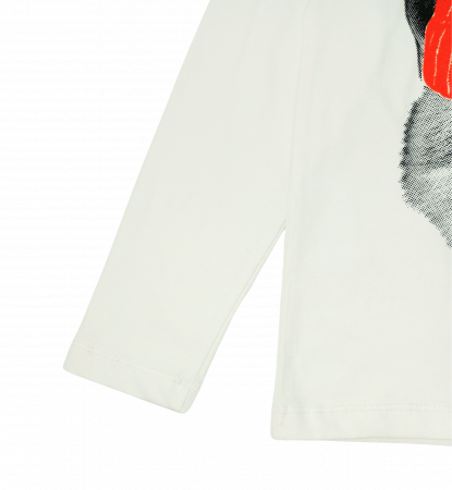Bluza baieti, OVS, imprimeu grafic cu vulpe, Bumbac organic, 3-4 ani [5]