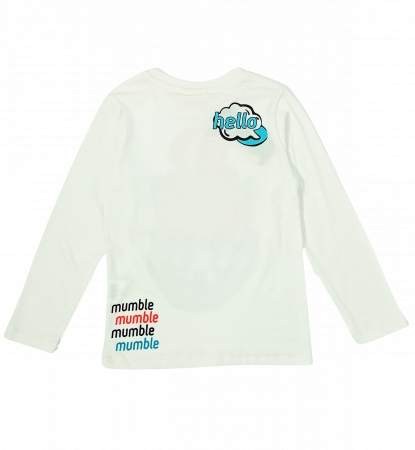 Bluza baieti, OVS, imprimeu grafic cu vulpe, Bumbac organic, 3-4 ani [3]