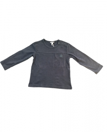 Bluze copii - Bluza baieti simpla, OVS, bumbac organic, albastru inchis, 86 cm, 18-24 luni