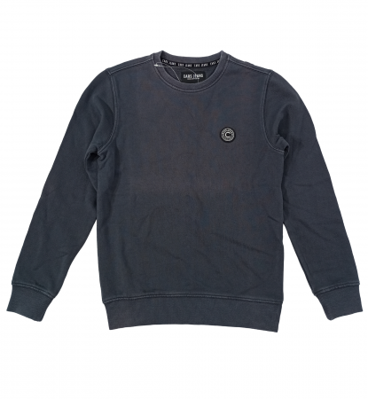 Bluze copii - Bluza copii, Cars Jeans, aspect prespalat, Logo, bumbac, Gri inchis, 140 CM, 10 ani