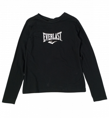 Bluze copii - Bluza fete, EVERLAST, imprimeu text, Bumbac si elastan, 10-11 ani