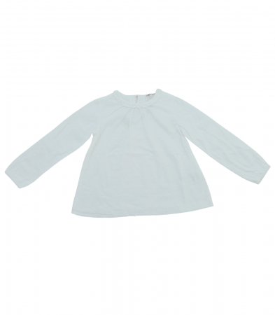 Bluze copii - Bluza fete, OVS, bumbac fin, alb, 98 cm,2-3 ani