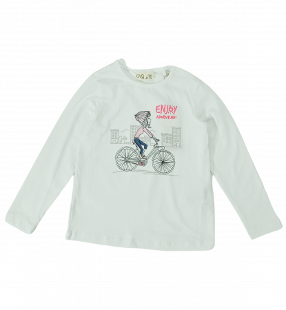 Imbracaminte copii - Bluza fete, OVS, Enjoy Adventure, Bumbac si elastan,