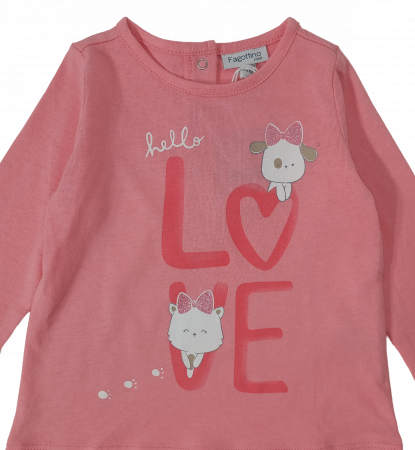 Bluza fete, OVS, imprimeu grafic LOVE si animale, Bumbac, [2]