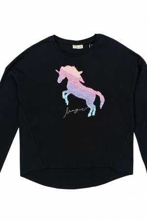 Bluza fete, OVS, imprimeu unicorn cu paiete, Bumbac organic, 12-13 ani [1]