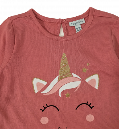 Bluza fete, OVS, Unicorn Be happy, Bumbac organic, 12-18 luni [4]