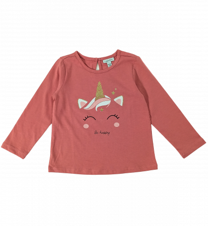 Bluze copii - Bluza fete, OVS, Unicorn Be happy, Bumbac organic, 12-18 luni