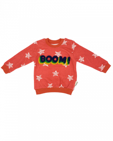 Bluze copii - Bluza rosie cu stelute pentru fete - Boom