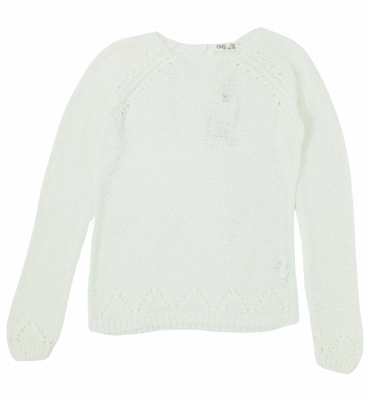 Bluze copii - Bluza fete tricotata, OVS, model geometric rar, Acryl & Poliamida, 9-10 ani