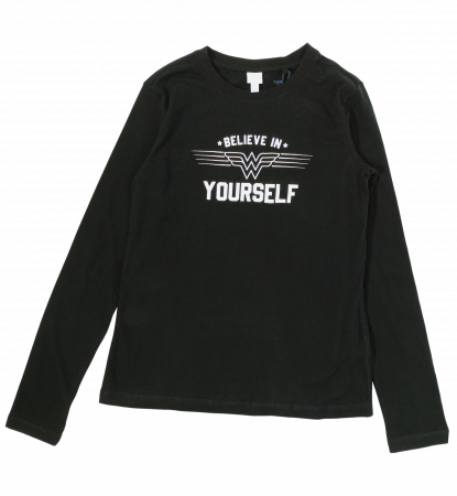 Bluza fete, WONDER WOMEN, Believe in Yourself, Bumbac elastic, 12-13 ani [3]