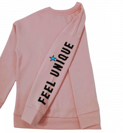 Bluza flausata fete, OVS, imprimeu logo unicorn, bumbac si poliester, 9-10 ani [3]