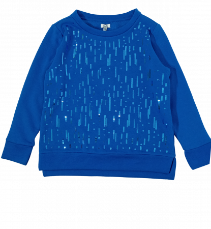 Bluze copii - Bluza flausata fete, OVS, model cu paiete, bumbac si poliester, 9-10 ani