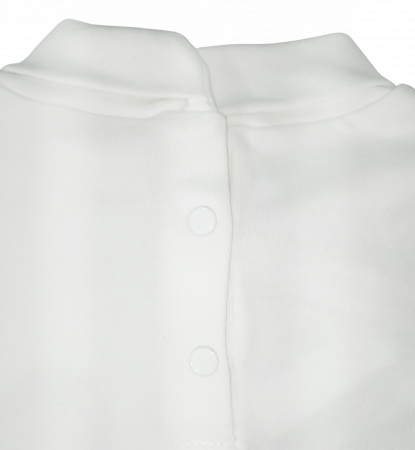 Bluza pe gat fete, OVS, imprimeu ratoni, Bumbac organic, Alb laptos, 98 cm, 2-3 ani [2]