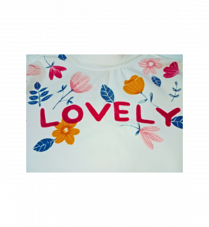 Bluza pe gat, fete, OVS, Lovely, Bumbac organic si elastan, [1]