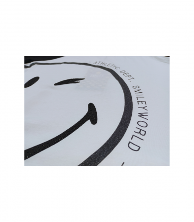 Bluza fete, Smiley World, imprimeu smiley face, bumbac, alb/negru 164 cm, 13-14 ani [3]