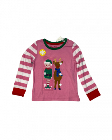Bluze copii - Bluza fete, aplicatii decorative, ren si spiridus.