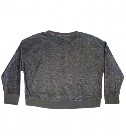 Bluza scurta fete, JUSTICE, Chillin, bumbac/poliester, Gri, 140 cm, 10 ani [1]