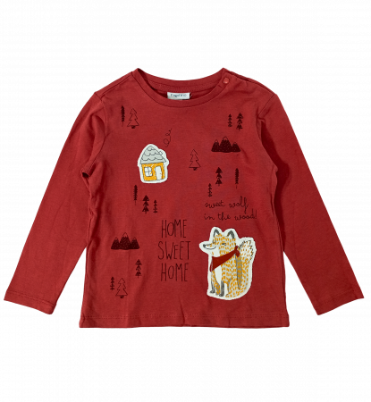 Bluze copii - Bluza copii, OVS, imprimeu grafic si broderie,inchidere pe capse, Bumbac organic,