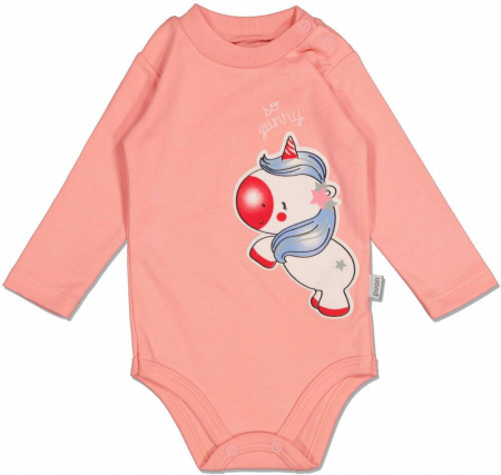 Body-uri copii - Body fete, Puan Baby, unicorn, Bumbac, Pomegranate, 80 cm, 12-18 luni