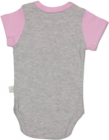 Body fete, VEO, cu urechi de iepuras, Bumbac, Lila, 56 cm, 1-3 luni [1]