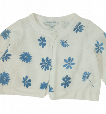 Bolero bebelusi, OVS, model tricotat, imprimeu cu flori, Bumbac pur, 3-6 luni [1]