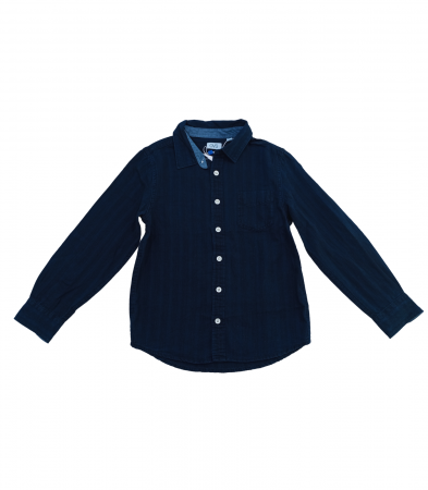 Camasa baieti, OVS, maneca lunga, bumbac Twill, indigo, 122 cm, 6-7 ani [3]