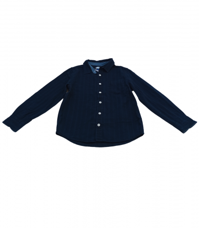 Camasa baieti, OVS, maneca lunga, bumbac Twill, indigo, 122 cm, 6-7 ani [2]