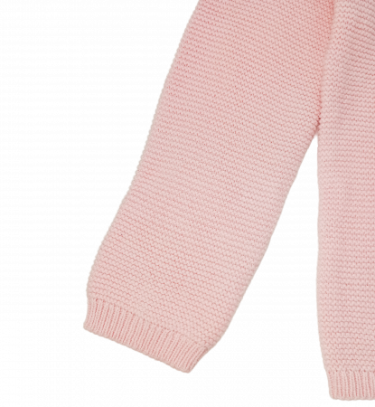 Cardigan fete, OVS, model tricotat, Bumbac BIO, Roz, 98 cm, 2-3 ani [3]