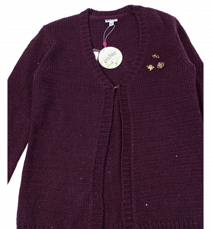 Cardigan fete tricotat, Harry Potter, mini paiete si aplicatii decorative, acryl/poliester, 9-10 ani, [1]