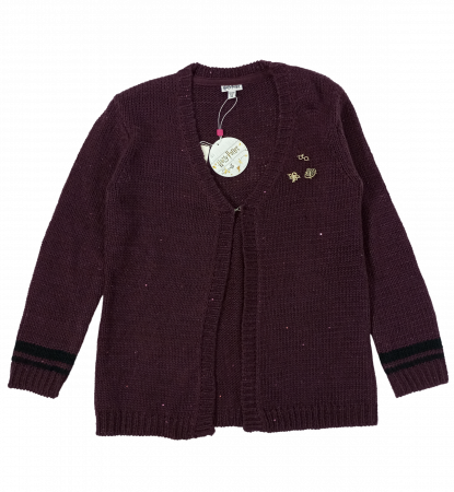 Pulovere si cardigane copii - Cardigan fete tricotat, Harry Potter, mini paiete si aplicatii decorative, acryl/poliester, 9-10 ani,