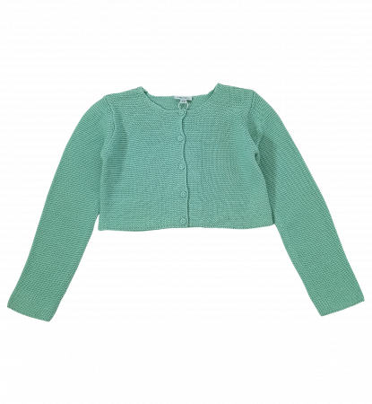 Cardigan tricotat fete, OVS, model scurt, Bumbac organic, 2-3 ani [3]
