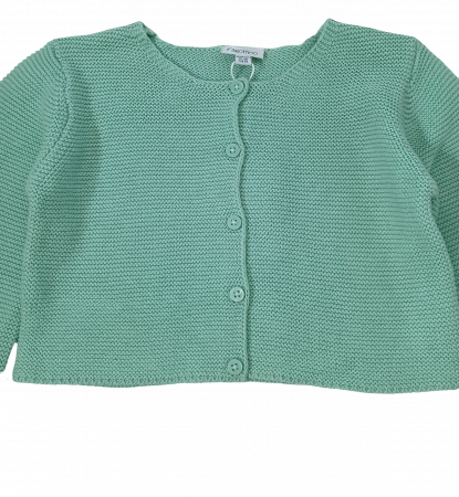 Cardigan tricotat fete, OVS, model scurt, Bumbac organic, 2-3 ani [1]