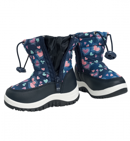 Cizme impermeabile si imblanite copii, Blue & Purple Heart, [6]