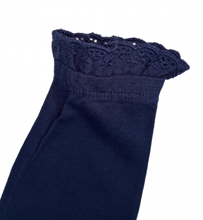 Colanti bebelusi, OVS, tiv dantelat, Bumbac/elastan, Bleumarin, 74 CM, 9-12 luni [4]