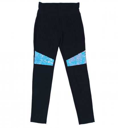 Pantaloni copii - Colanti fete din jerseu, Justice, model cu paiete interschimbabile, 10 ani