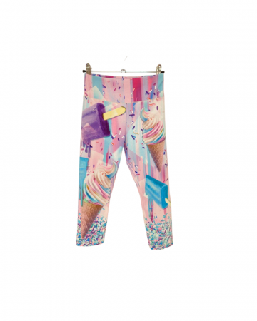 Colanti pentru fete, OEM, imprimeu inghetata si bomboane, poliester, multicolor, 128 cm, 7-8 ani [1]