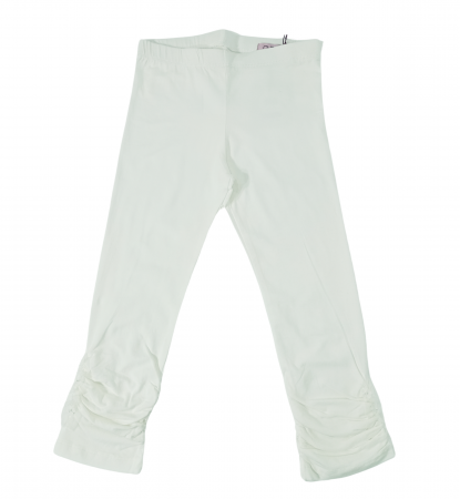 Bluze copii - Colanti pentru fete, OVS, Leggings, aplicatii dantela , Bumbac elastic, Alb laptos, 146 cm, 10-11 ani