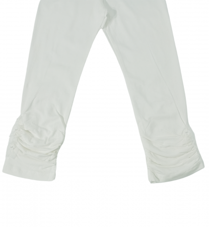 Colanti pentru fete, OVS, Leggings, aplicatii dantela , Bumbac elastic, Alb laptos, 146 cm, 10-11 ani [3]