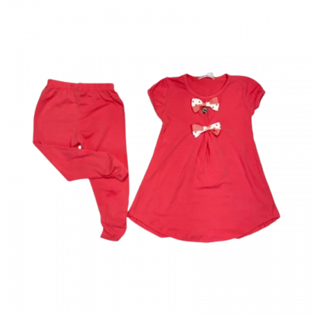 Compleu vara fete 2 piese, Happy Tree, Tricou si colanti, Bumbac, [2]